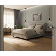 BOXSPRINGBETT 180/200 cm  in Dunkelgrau  - Dunkelgrau/Alufarben, KONVENTIONELL, Textil/Metall (180/200cm) - Dieter Knoll