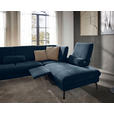 WOHNLANDSCHAFT in Webstoff Blau  - Blau/Schwarz, Design, Textil/Metall (157/354/208cm) - Dieter Knoll