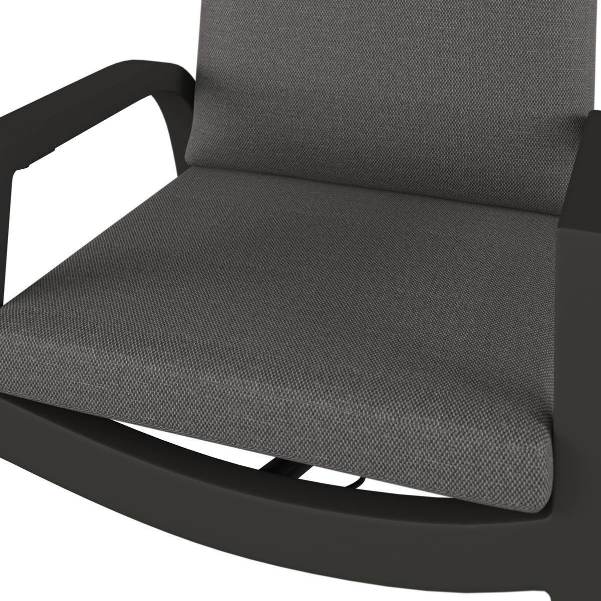 RELAXSESSEL in Metall, Textil Anthrazit, Schwarz, Dunkelgrau  - Dunkelgrau/Anthrazit, KONVENTIONELL, Textil/Metall (59/110/67cm) - Ambia Garden