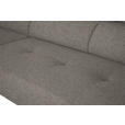 ECKSOFA in Webstoff Greige  205/280 cm  - Greige/Schwarz, Design, Textil/Metall (205/280cm) - Xora