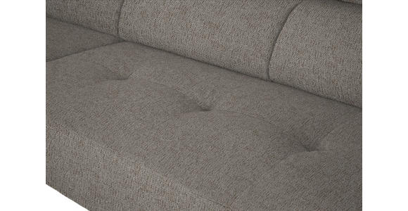 ECKSOFA in Webstoff Greige 205/280 cm - Greige/Schwarz, Design, Textil/Metall (205/280cm) - Xora