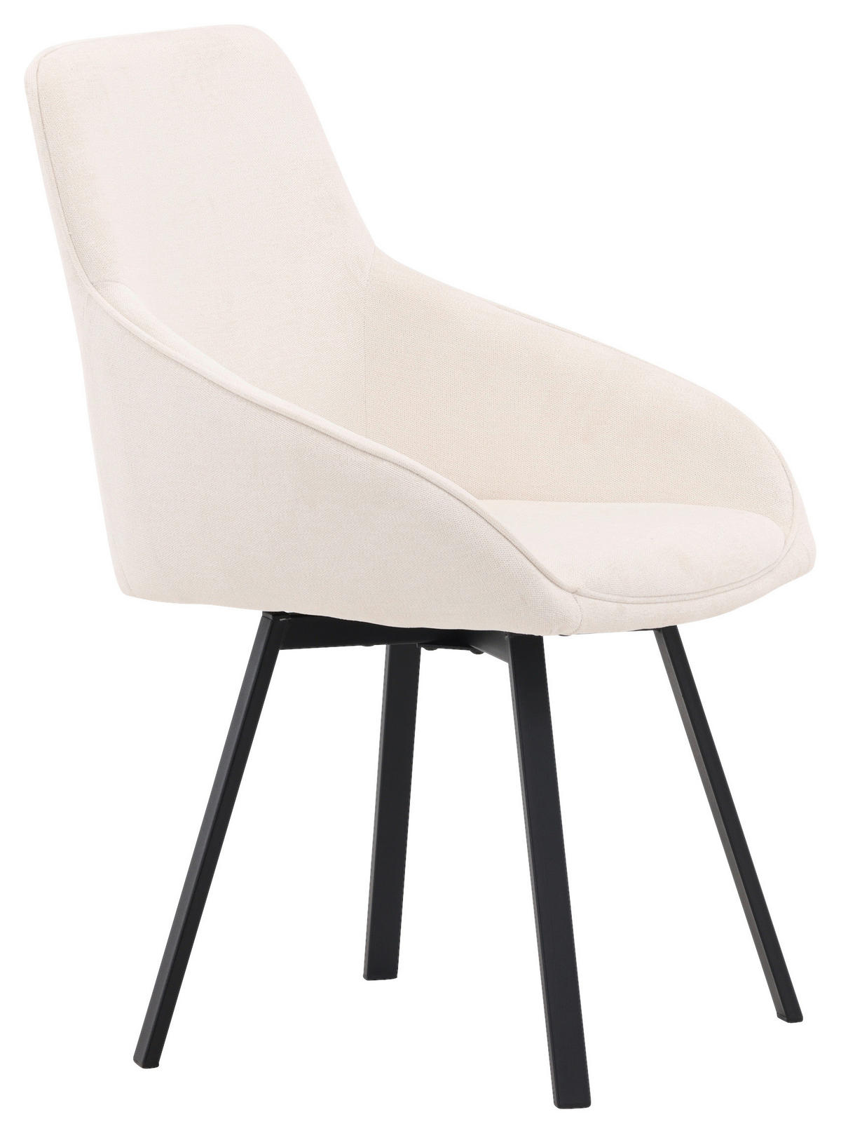 STUHL-SET 2 Stück  in Stahl Textilgeflecht Metall, Textil  - Beige/Schwarz, Design, Textil/Metall (55/88/60cm) - Livetastic