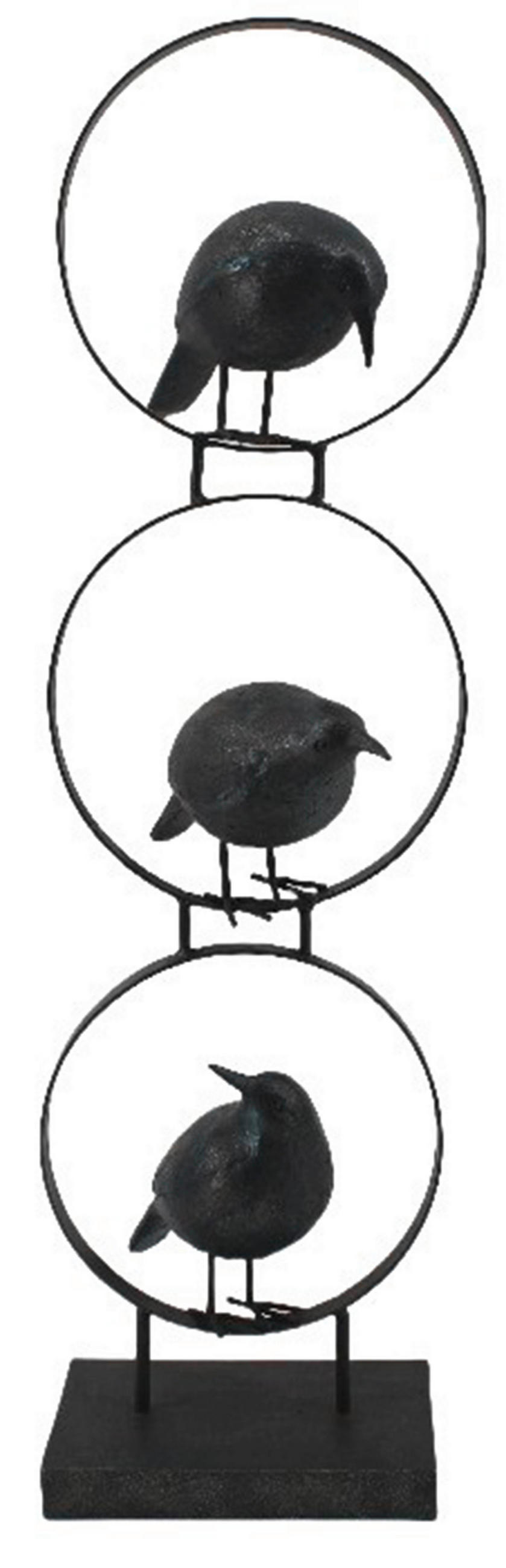 DEKOVOGEL - Schwarz, LIFESTYLE, Kunststoff/Metall (20/63,6/16,3cm)