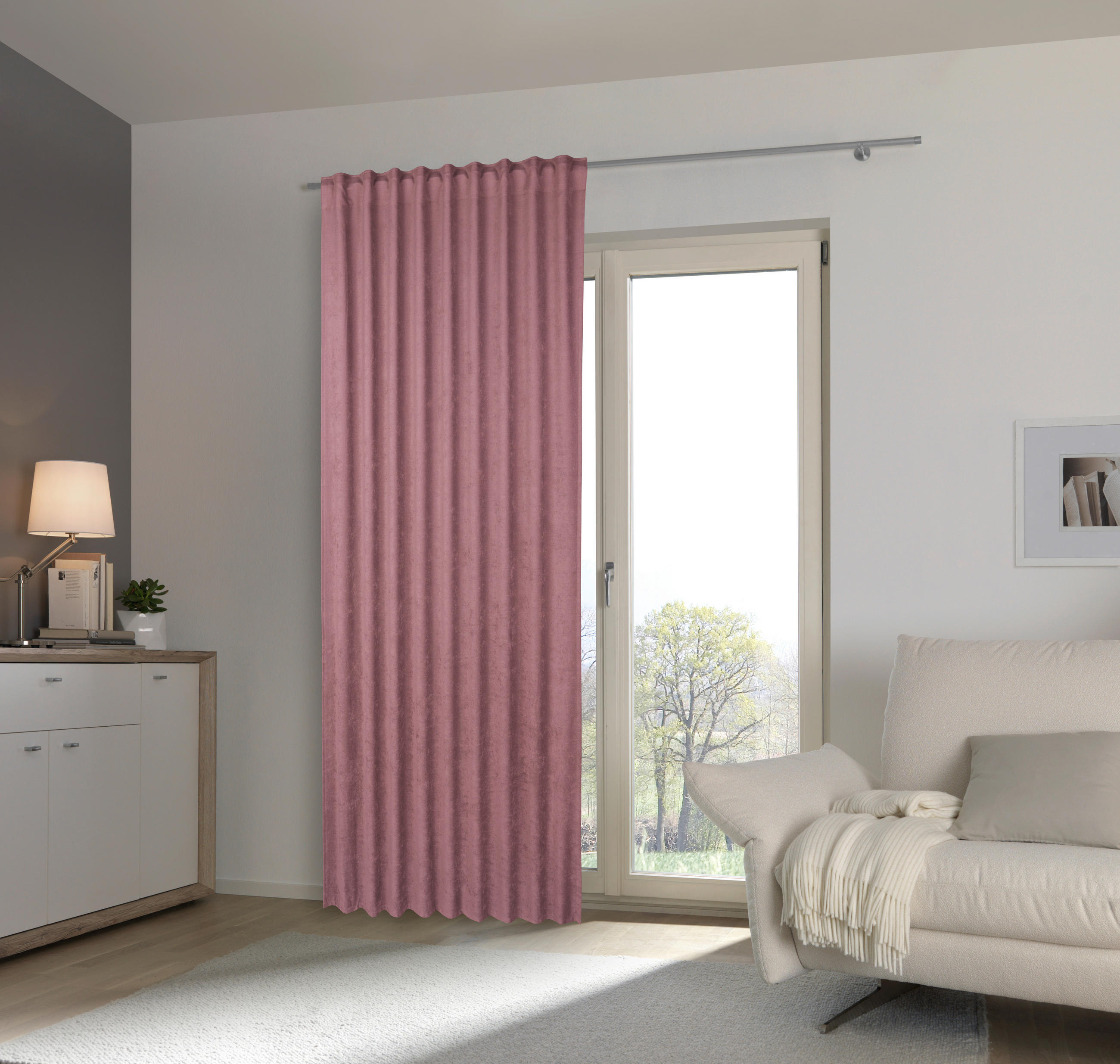 HOTOVÝ ZÁVĚS, neprůsvitné, 140/245 cm - světle fialová, Konvenční, textil (140/245cm) - Esposa