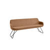 SITZBANK 180/87/65 cm Webstoff Terracotta Metall  - Terracotta/Schwarz, Design, Textil/Metall (180/87/65cm) - Musterring