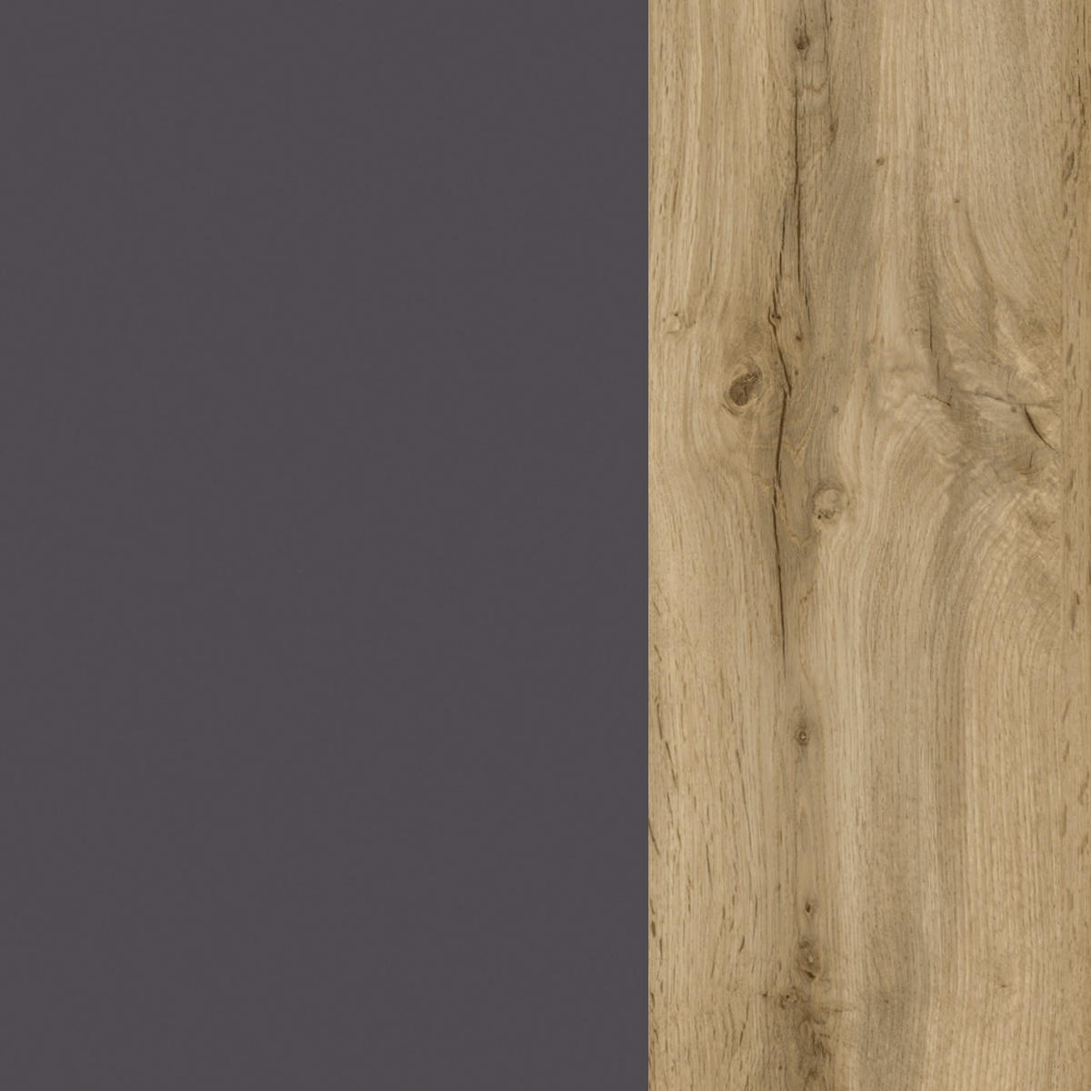 KÜCHENLEERBLOCK 210 cm   in Anthrazit, Eiche Wotan  - Chromfarben/Anthrazit, Modern, Holzwerkstoff/Metall (210cm) - Held