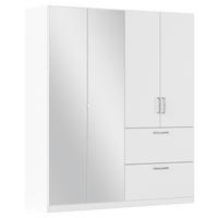 ARMOIRE À PORTES BATTANTES in Weiss  - Chromfarben/Weiss, Modern, Holzwerkstoff/Kunststoff (180/210/54cm) - Rauch Möbel