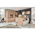 EINBAUKÜCHE   - Eichefarben/Weiß, Design, Holzwerkstoff - Dieter Knoll