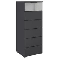 KOMMODE  in 47/119/42 cm  - Alufarben, MODERN, Glas/Holzwerkstoff (47/119/42cm) - Rauch Möbel