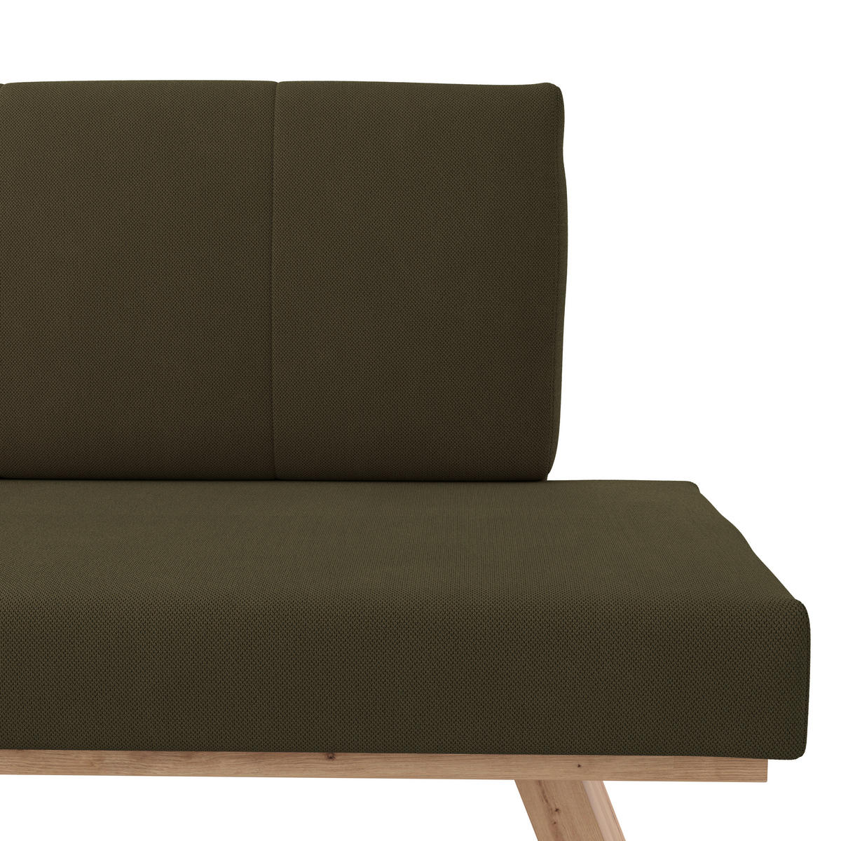 ECKBANK 150/185 cm Webstoff Grün   - Eichefarben/Grün, KONVENTIONELL, Textil (150/185cm) - Livetastic