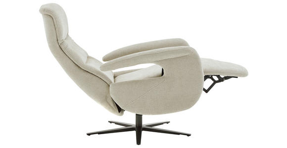 RELAXSESSEL Dieter Knoll Chenille    - Hellgrau/Schwarz, Design, Textil/Metall (71/110/83cm) - Dieter Knoll