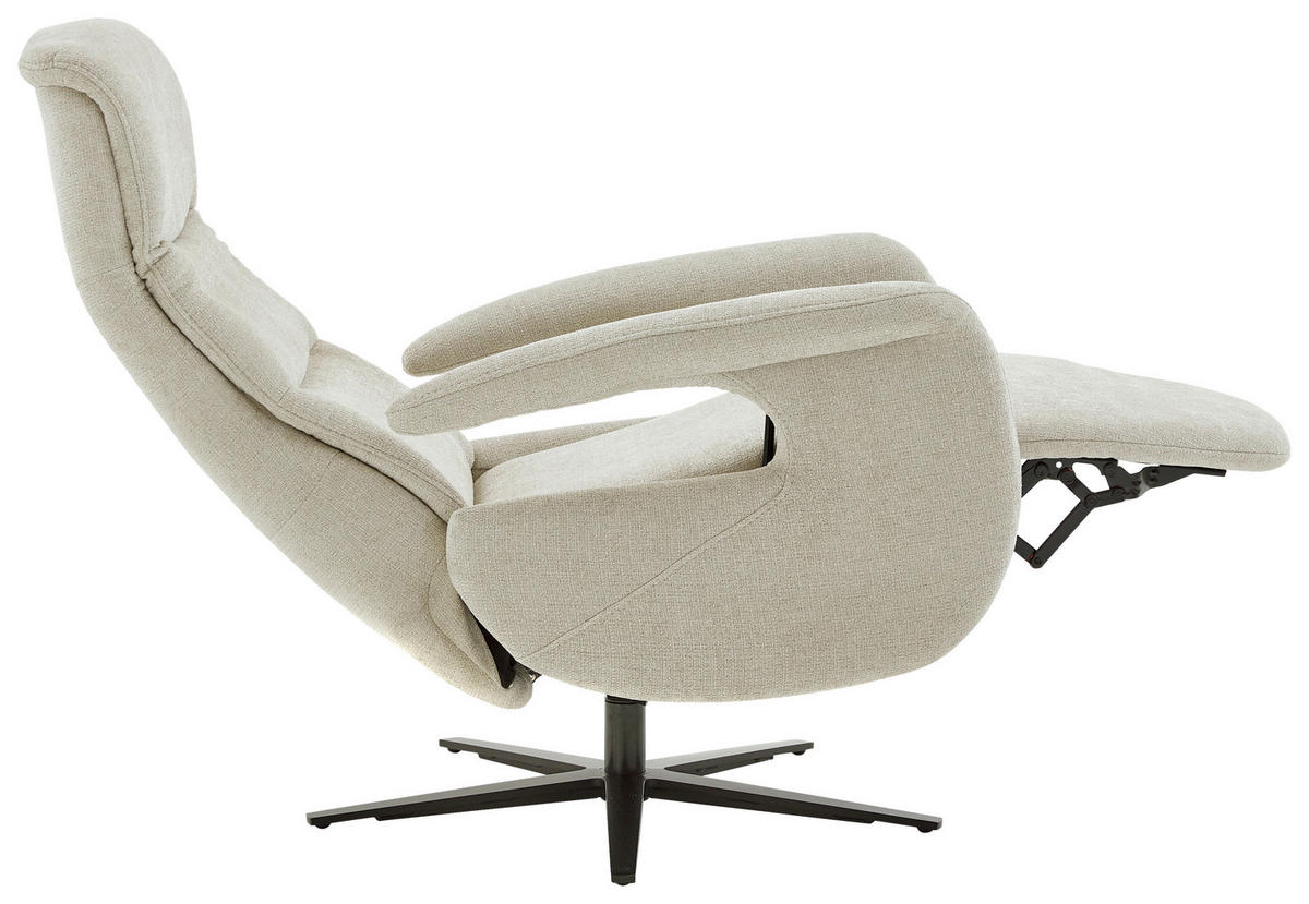 RELAXSESSEL Dieter Knoll Chenille    - Hellgrau/Schwarz, Design, Textil/Metall (71/110/83cm) - Dieter Knoll