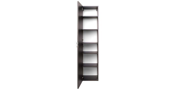 HOCHSCHRANK 40/180/35 cm - Chromfarben/Graphitfarben, KONVENTIONELL, Glas/Holzwerkstoff (40/180/35cm) - Xora
