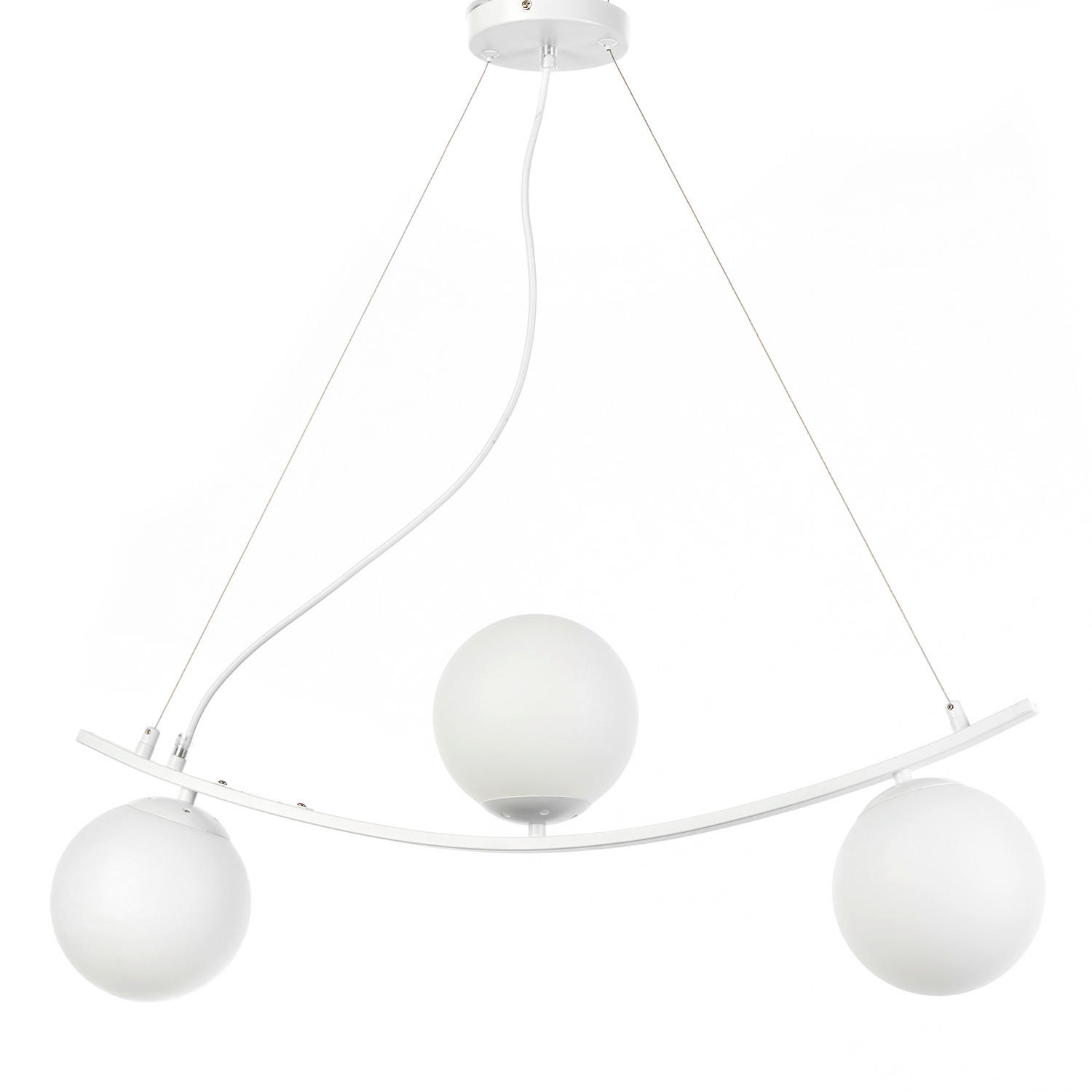 HÄNGELEUCHTE 73/15/90 cm   - Weiß, Design, Kunststoff/Metall (73/15/90cm)