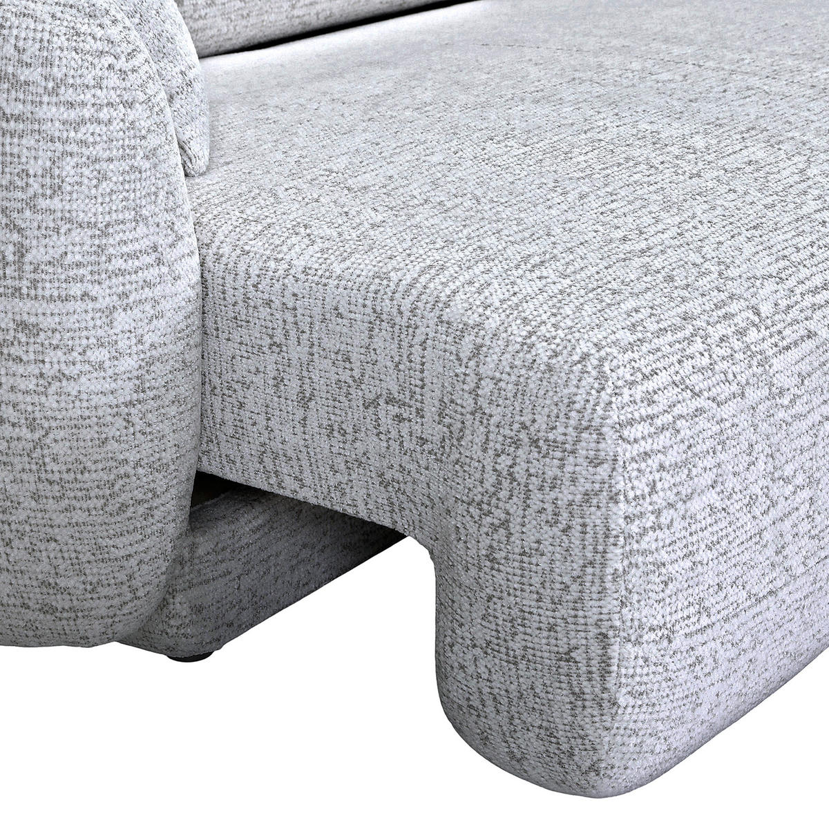 ECKSOFA Flachgewebe Schwarz, Weiss  - Weiss/Schwarz, Modern, Kunststoff/Textil (275/162cm) - Carryhome