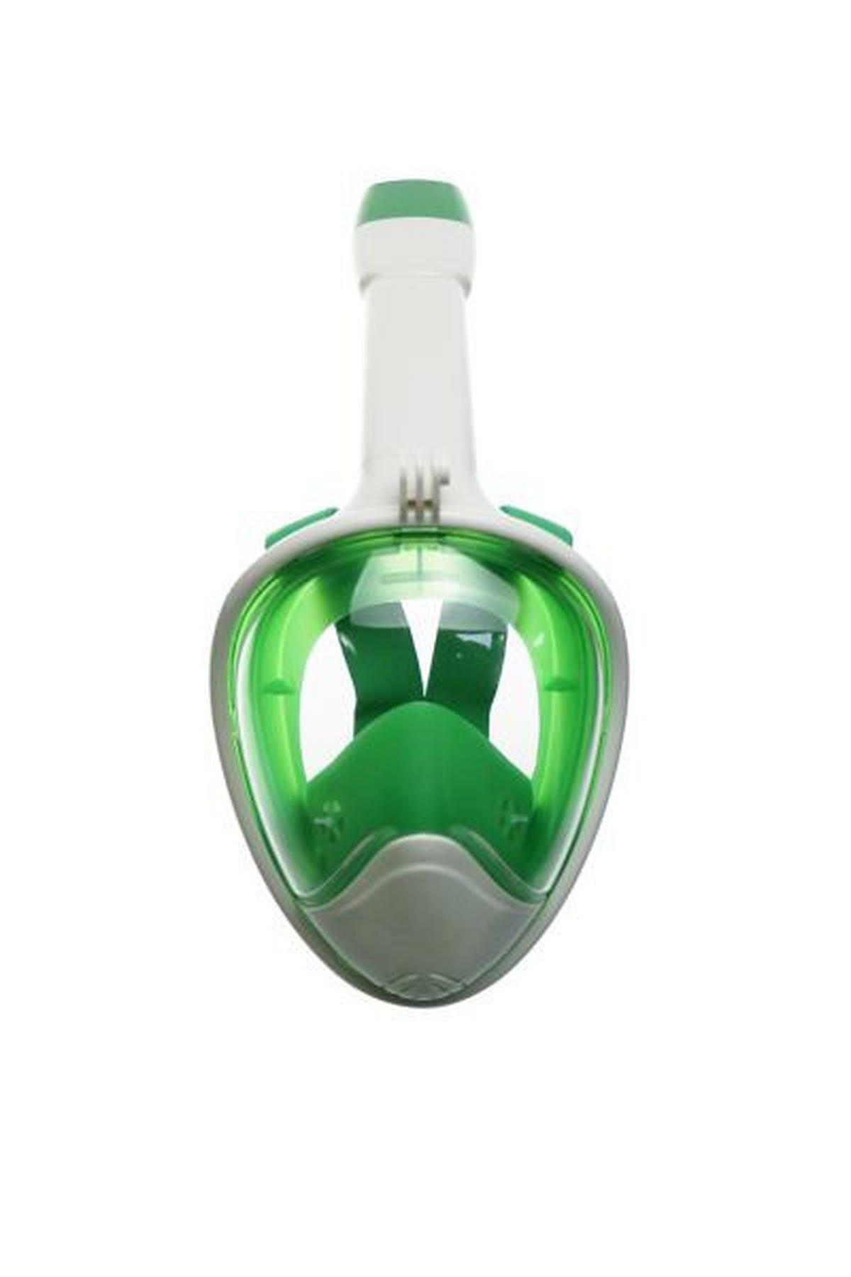 SCHNORCHEL-MASKE 1000 S/M - Weiß/Grün, Trend, Kunststoff