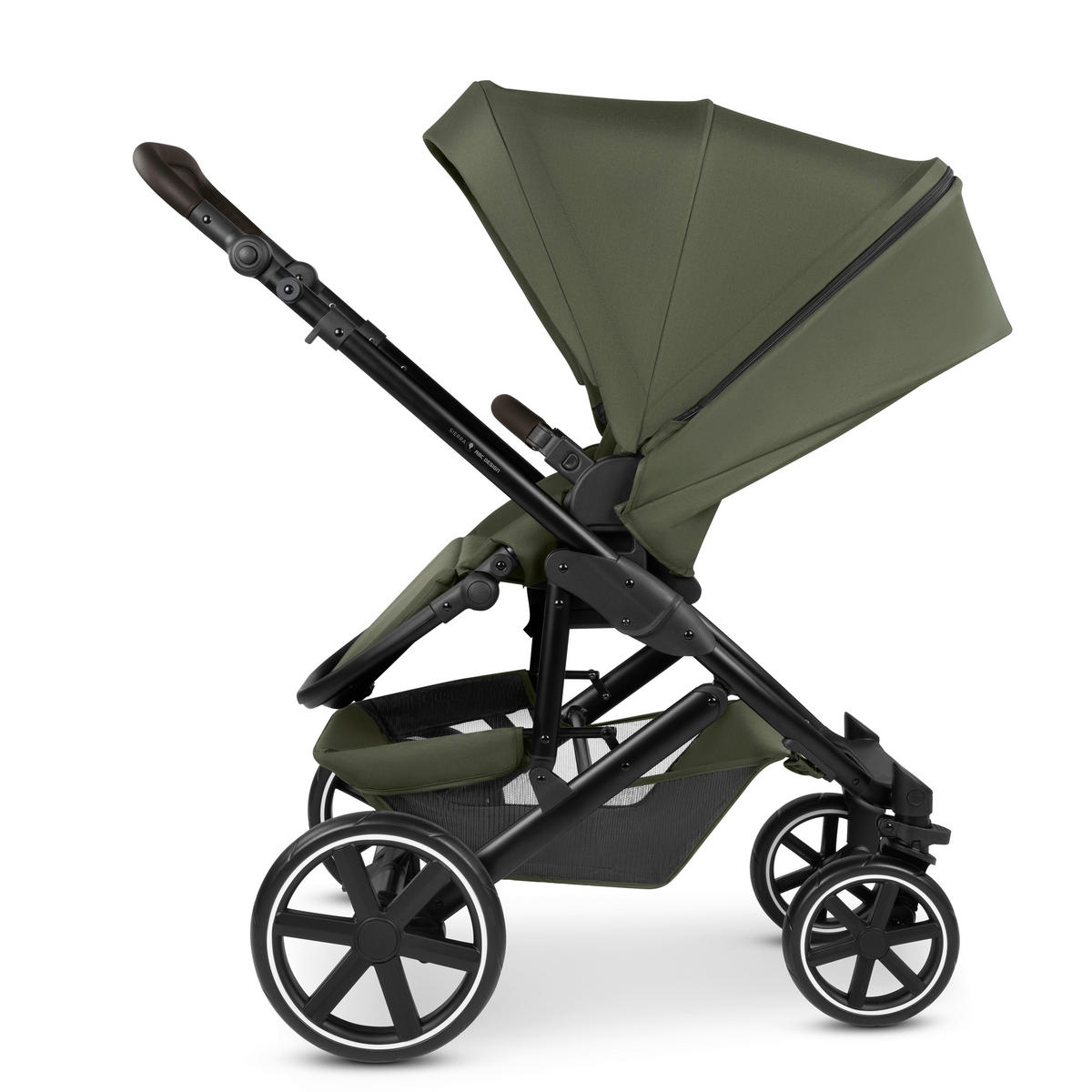 KINDERWAGENSET  Sierra All in One  Pea  - Smaragdgrün/Anthrazit, Basics, Textil/Metall (58,5/111/100cm) - ABC Design