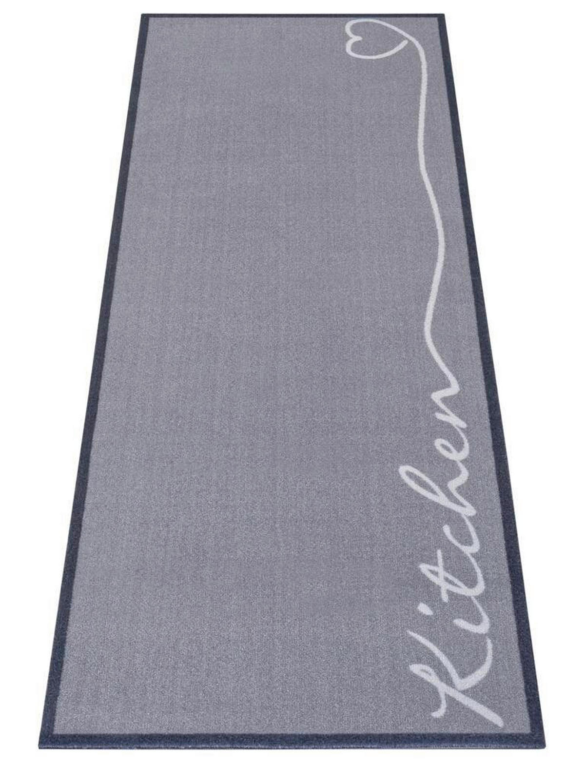 Ästhetisch: Küchenläufer (rech 50/150 cm Cook & Clean Weiß, Grau  - Weiß/Grau, Design, Kunststoff/Textil (50/150cm) - Hanse Home