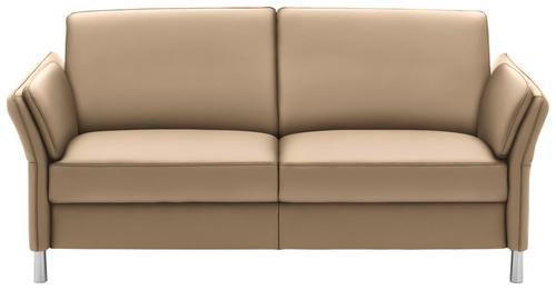 3-SITS SOFFA i äkta läder beige - beige/aluminiumfärg, Design, metall/läder (190/82/99cm) - Dieter Knoll