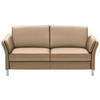 3-SITS SOFFA i äkta läder beige  - beige/aluminiumfärg, Design, metall/läder (190/82/99cm) - Dieter Knoll