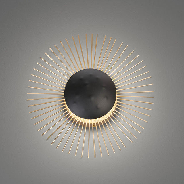LED-WANDLEUCHTE Varras 30/30/9 cm   - Hellgelb/Schwarz, Trend, Metall (30/30/9cm) - Fischer & Honsel