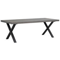 MATBORD i trä, metall 220/95/75 cm   - svart/mörkbrun, Klassisk, metall/trä (220/95/75cm) - Rowico