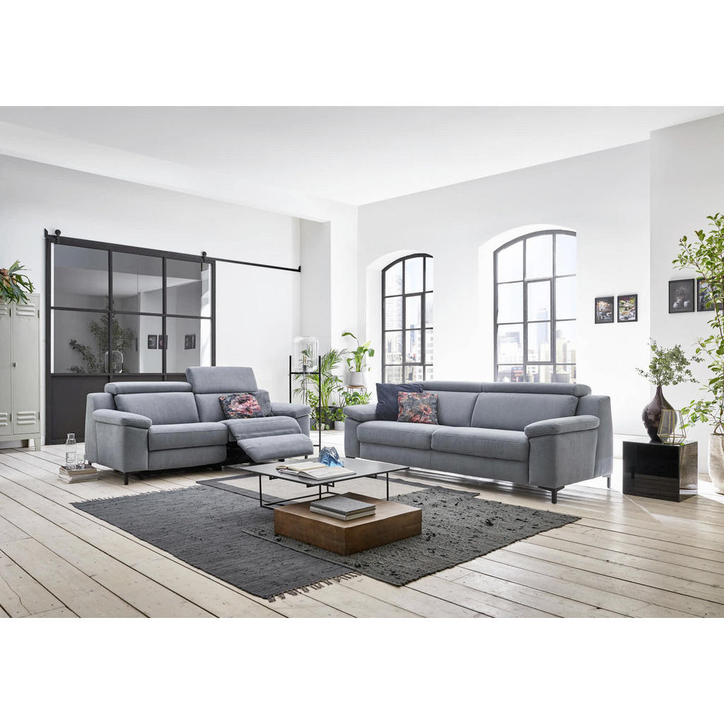 Thumbnail - Valdera 3-Sitzer-Sofa, Pastellblau, Textil, 218x104x104 cm, Goldenes M, Typenauswahl, Fußauswahl, Lederauswahl, Stoffaus...