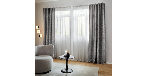 FERTIGVORHANG MINO halbtransparent 140/245 cm - Silberfarben, KONVENTIONELL, Textil (140/245cm) - Dieter Knoll