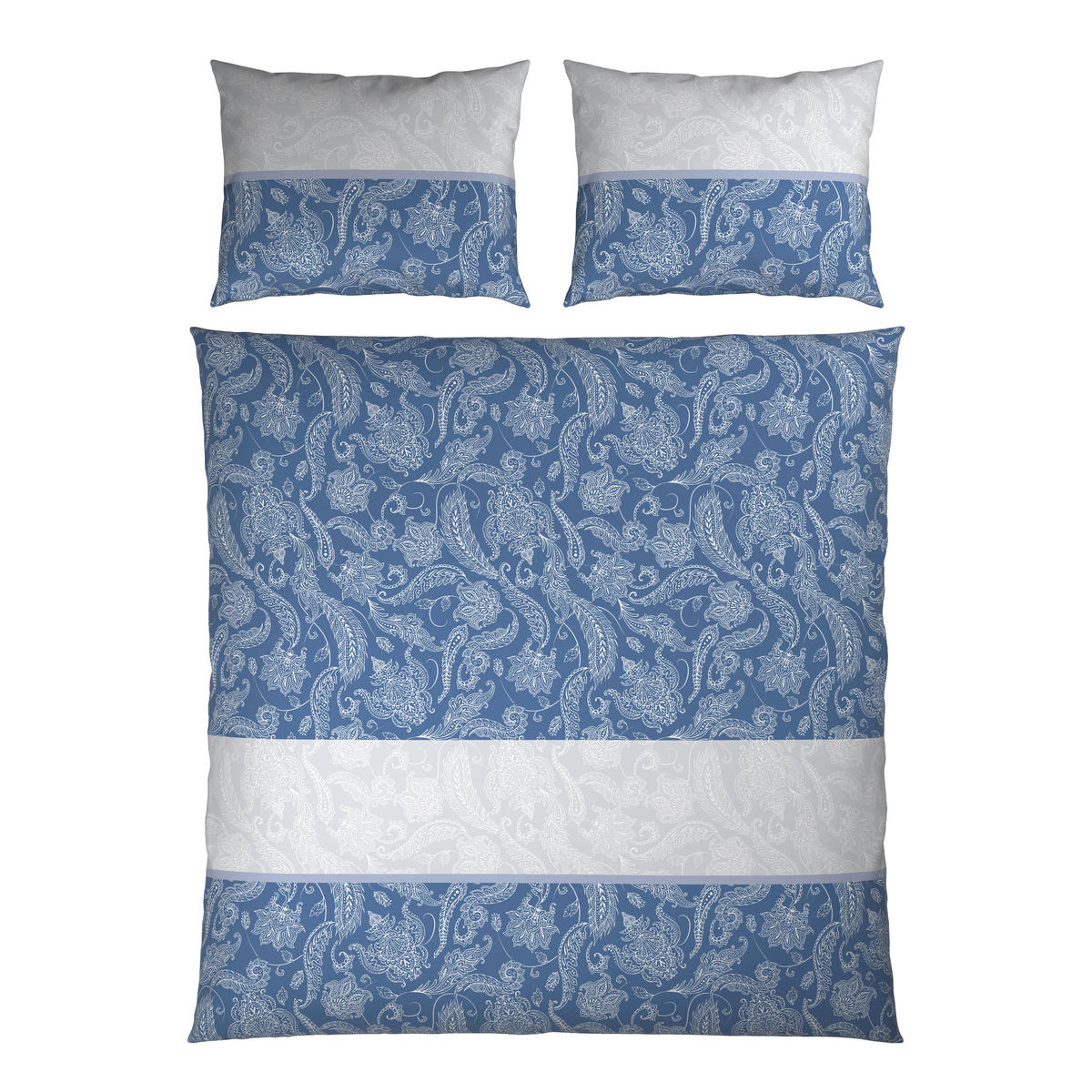 BETTWÄSCHE Satin 200/200 cm  - Blau, Textil (200/200cm) - Novel