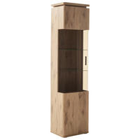 VITRINE Eichefarben  50/208/38 cm  - Eichefarben/Anthrazit, Konventionell, Glas/Holzwerkstoff (50/208/38cm) - Cantus