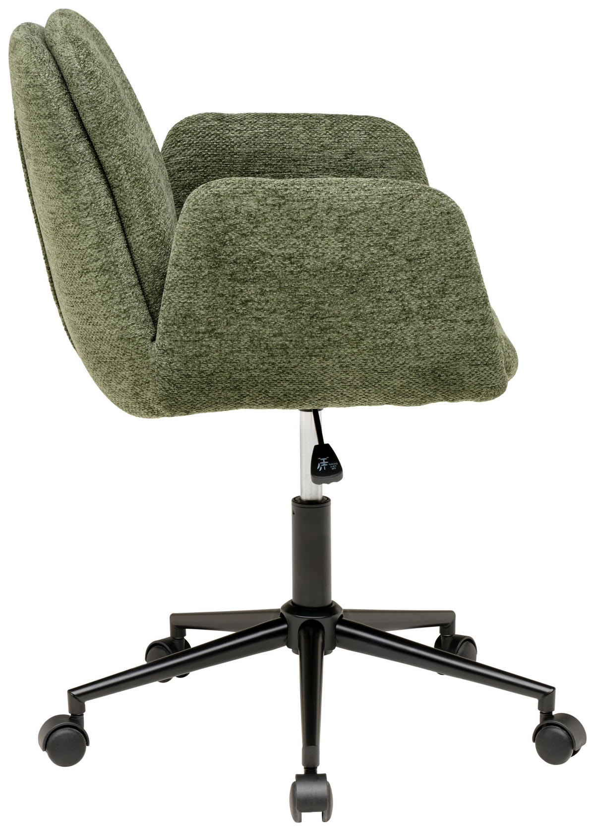 DREHSTUHL Webstoff Grün  - Schwarz/Grün, MODERN, Kunststoff/Textil (55/85-95/60cm) - MID.YOU