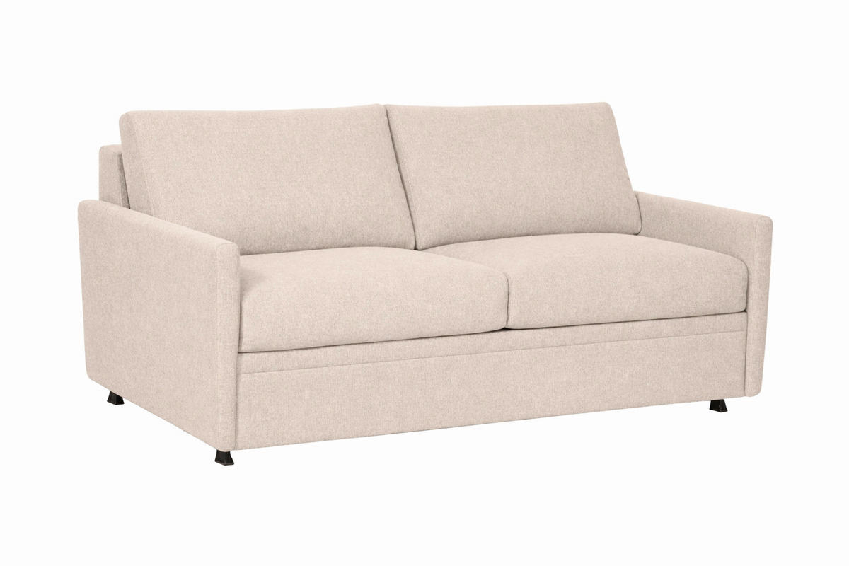 SCHLAFSOFA Chenille Beige  - Beige/Schwarz, Design, Textil (176/80/95cm) - Livetastic