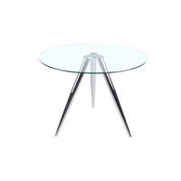 ESSTISCH in Glas 100/100/75 cm  - Klar/Chromfarben, MODERN, Glas/Metall (100/100/75cm) - Livetastic