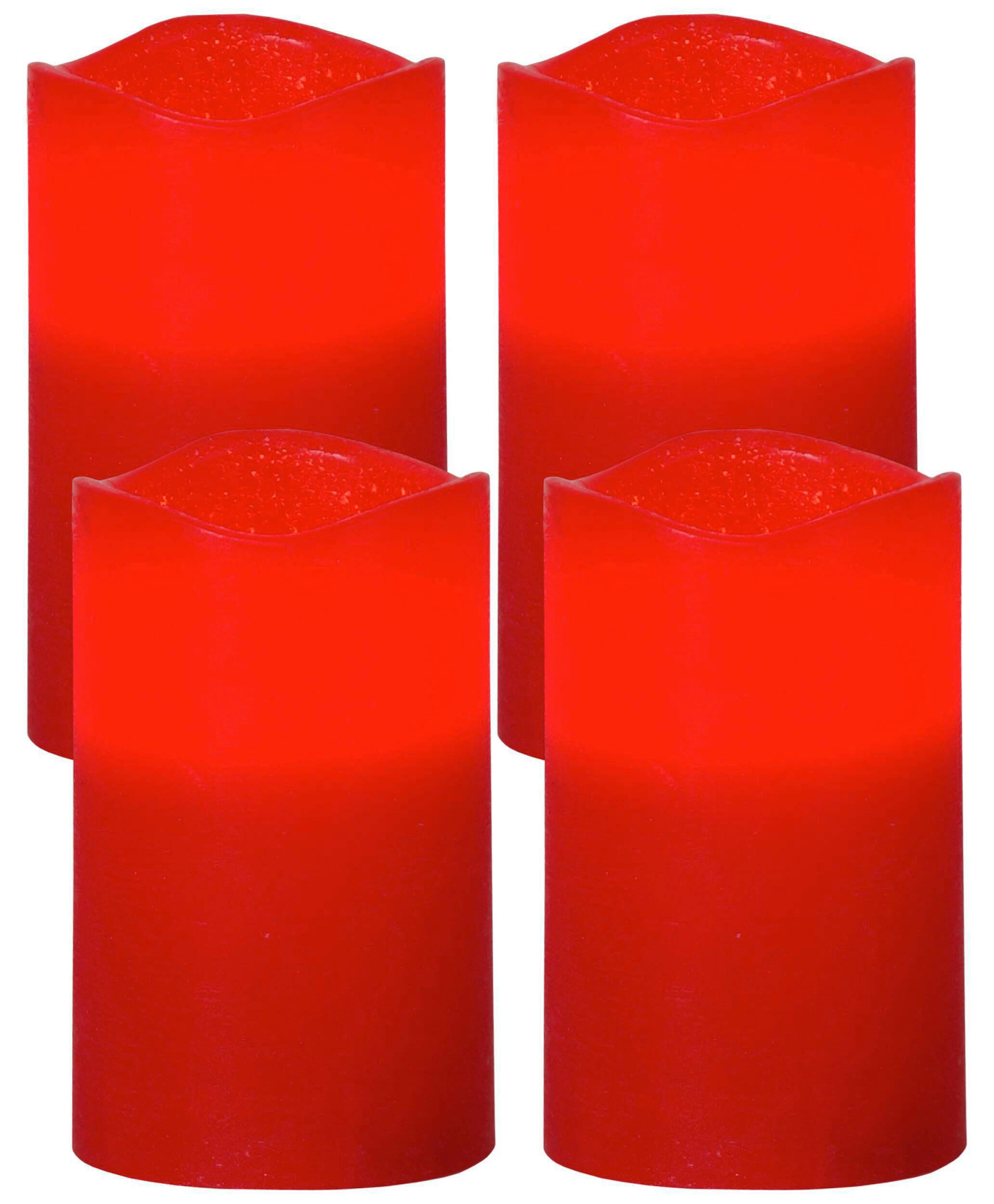 LED-KERZE  - Rot, Basics, Naturmaterialien/Kunststoff (7,5/12,5cm) - Eglo