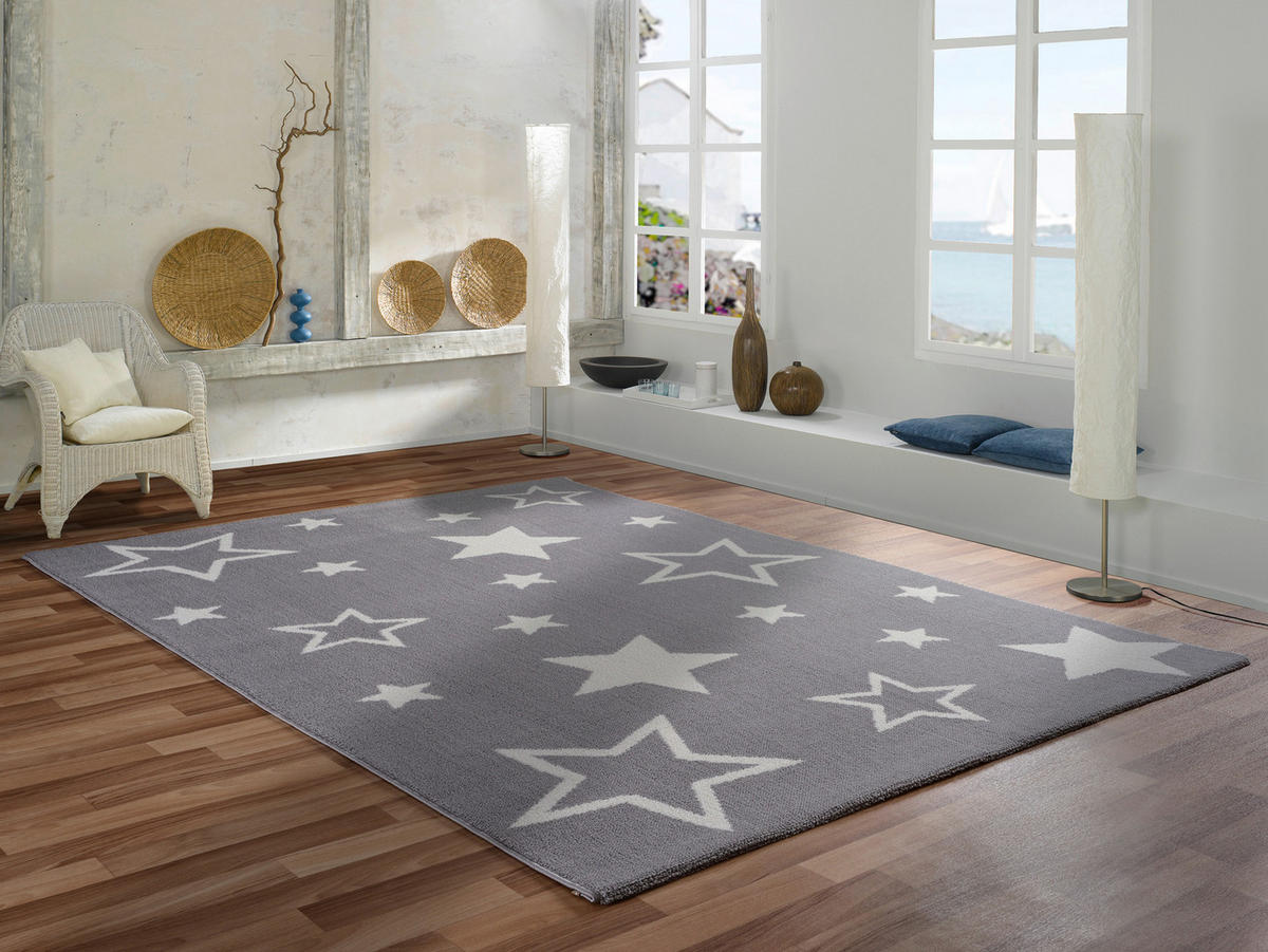 KINDERTEPPICH 65/130 cm  - Grau, Design, Textil (65/130cm) - Ben'n'jen