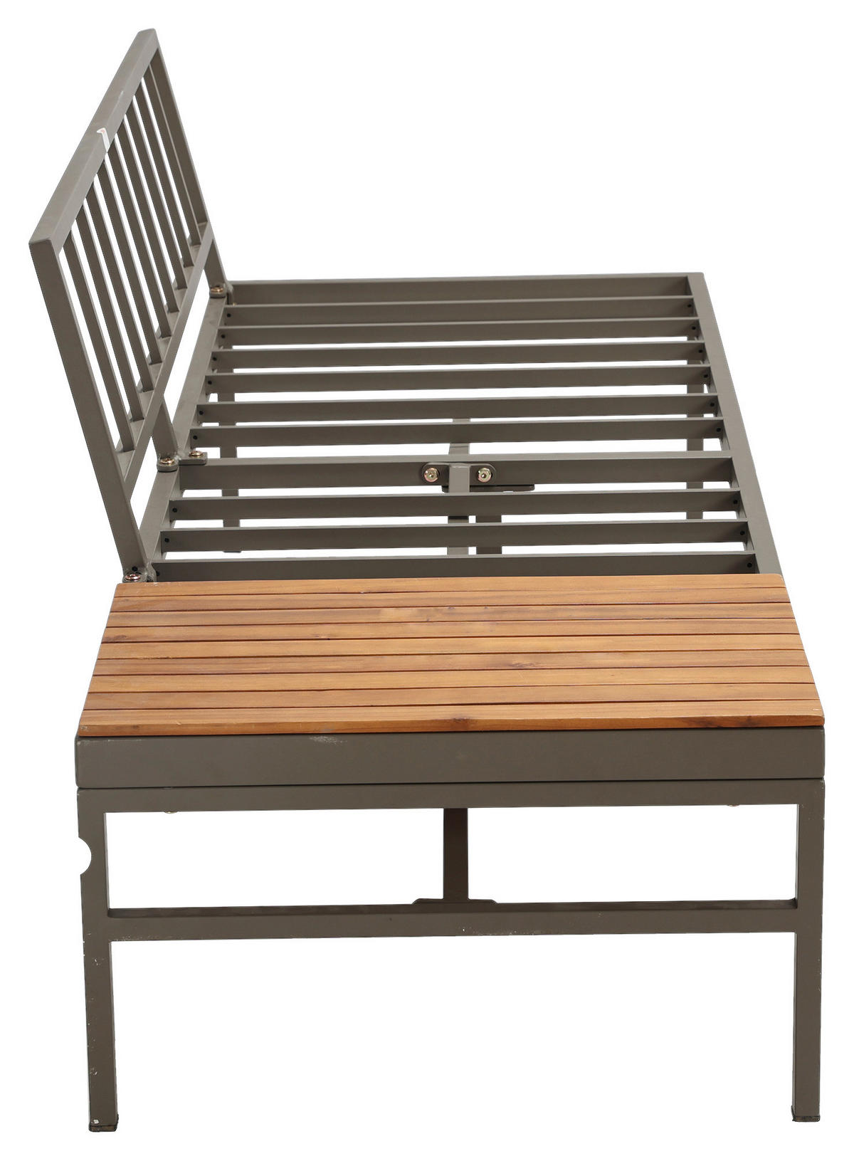 LOUNGEGARNITUR   57/35/57 cm Akazie vollmassiv Aluminium  - Beige/Beigebraun, MODERN, Holz/Textil (57/35/57cm) - Ambia Garden