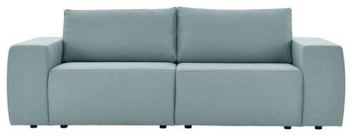 2-SITZER-SOFA in Webstoff Hellblau  - Schwarz/Hellblau, Design, Kunststoff/Textil (242/87/89cm) - LOOKS by W.Joop