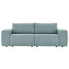 2-SITZER-SOFA in Webstoff Hellblau  - Schwarz/Hellblau, Design, Kunststoff/Textil (242/87/89cm) - LOOKS by W.Joop