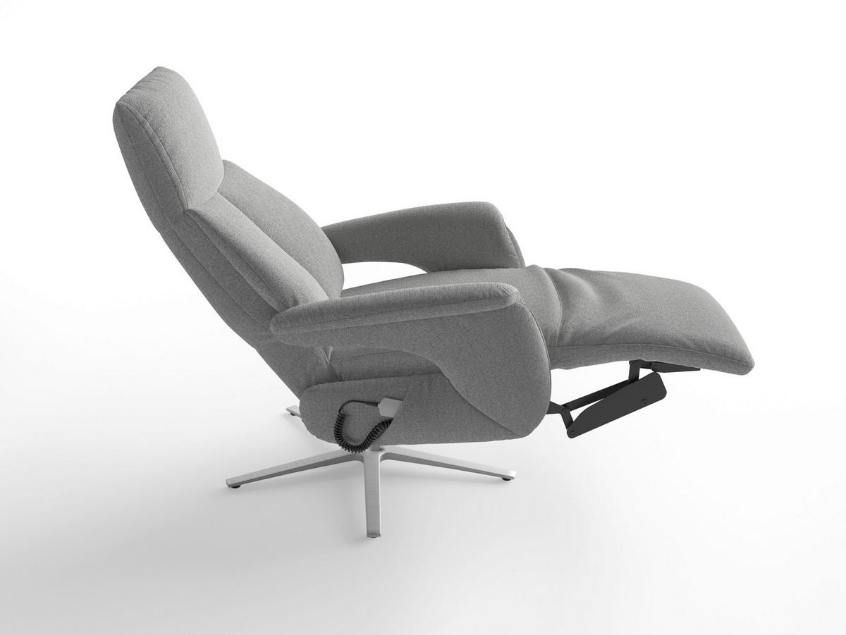 RELAXSESSEL Textil Anthrazit  - Anthrazit/Silberfarben, Basics, Textil/Metall (75/113/85cm) - Sit & More