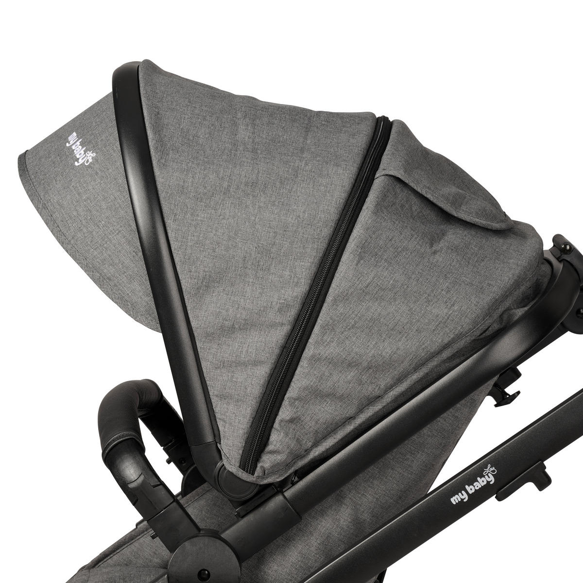 KINDERWAGENSET  Korfu   - Dunkelgrau/Schwarz, Basics, Kunststoff/Textil - My Baby Lou