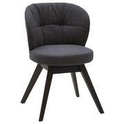 STUHL in Holz, Textil Anthrazit - Anthrazit, KONVENTIONELL, Holz/Textil (55/84/57cm) - Valnatura
