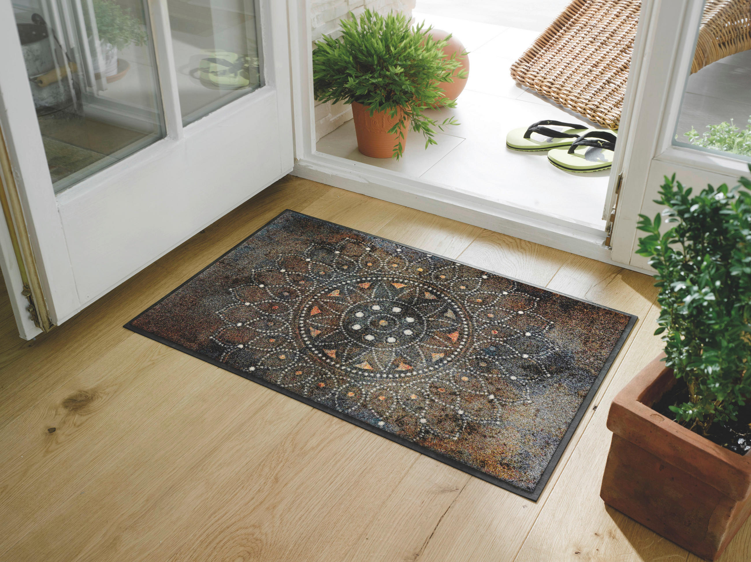 DVEŘNÍ ROHOŽKA, 50/75 cm - hnědá, Lifestyle, textil/plast (50/75cm) - Esposa