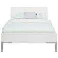 BETT 120/200 cm in Weiß - Weiß/Grau, KONVENTIONELL, Holzwerkstoff/Metall (120/200cm) - Xora