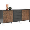 SIDEBOARD  in 187,8/84/42 cm  - Goldfarben/Schwarz, Trend, Holzwerkstoff/Metall (187,8/84/42cm) - Hom`in