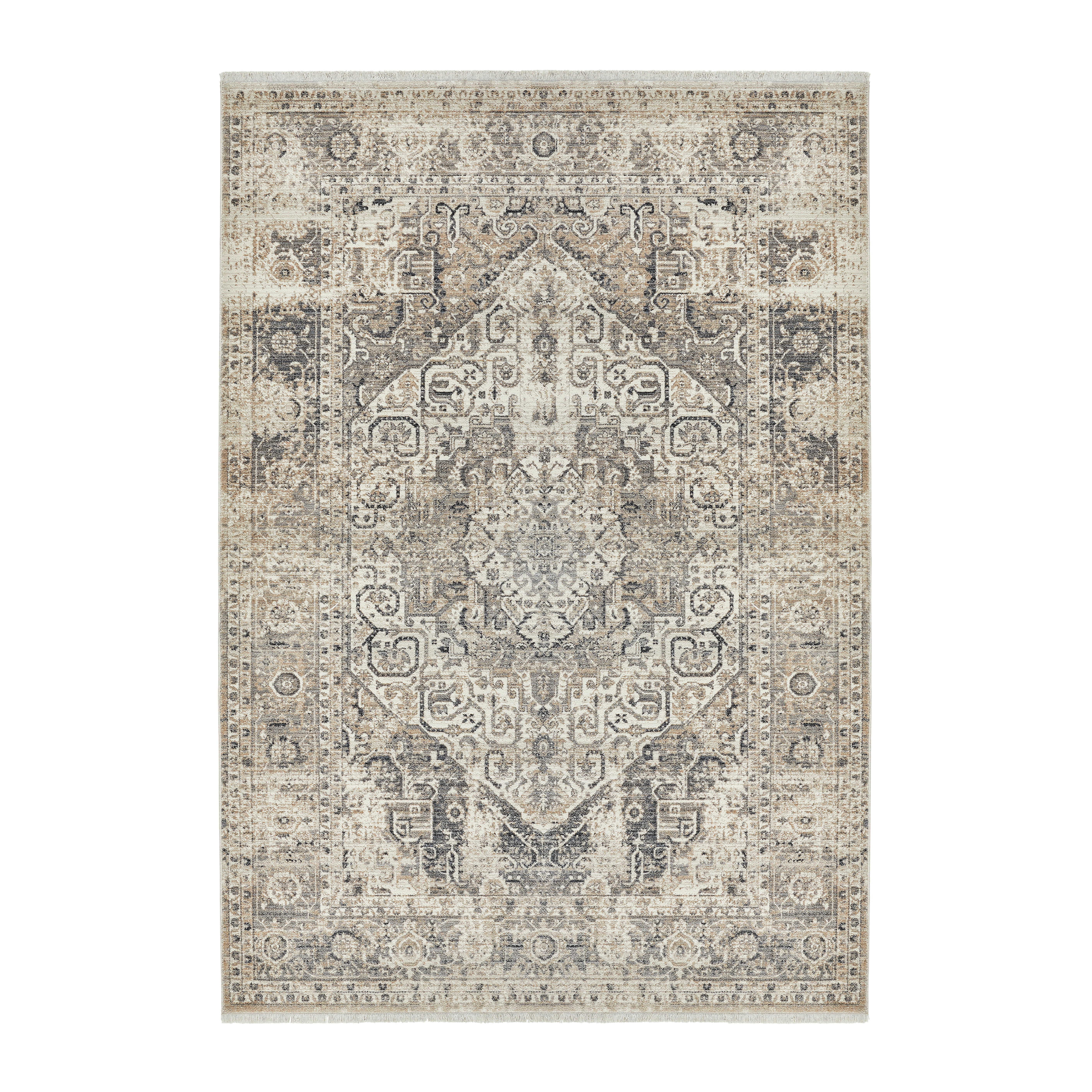 VINTAGE MATTA Samarkand  - beige/grå, Lifestyle, textil (120/153cm) - Novel
