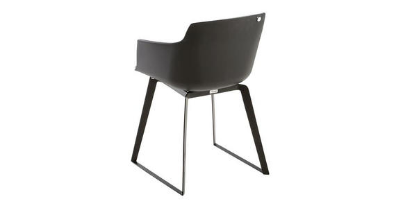 ARMLEHNSTUHL Webstoff Grau, Schwarz - Schwarz/Grau, Design, Kunststoff/Textil (56,5/79/53,5cm) - Novel