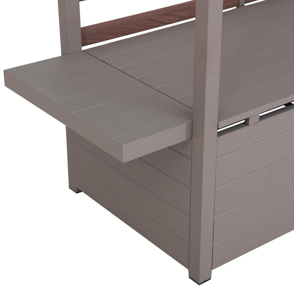 LOUNGEGARNITUR   146/191/56,5 cm Stahl  - Beige/Grau, Basics, Textil/Metall (146/191/56,5cm) - Modante