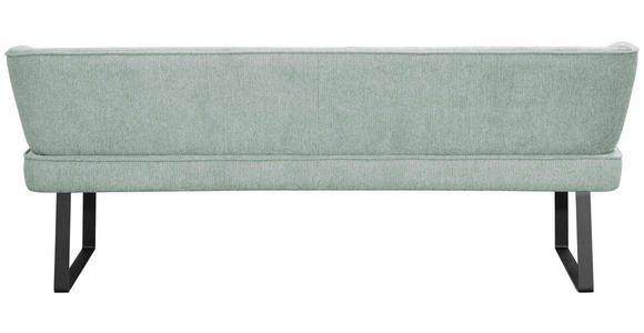 SITZBANK 205/91/66 cm Webstoff Schwarz, Türkis - Türkis/Schwarz, Design, Textil/Metall (205/91/66cm) - Novel