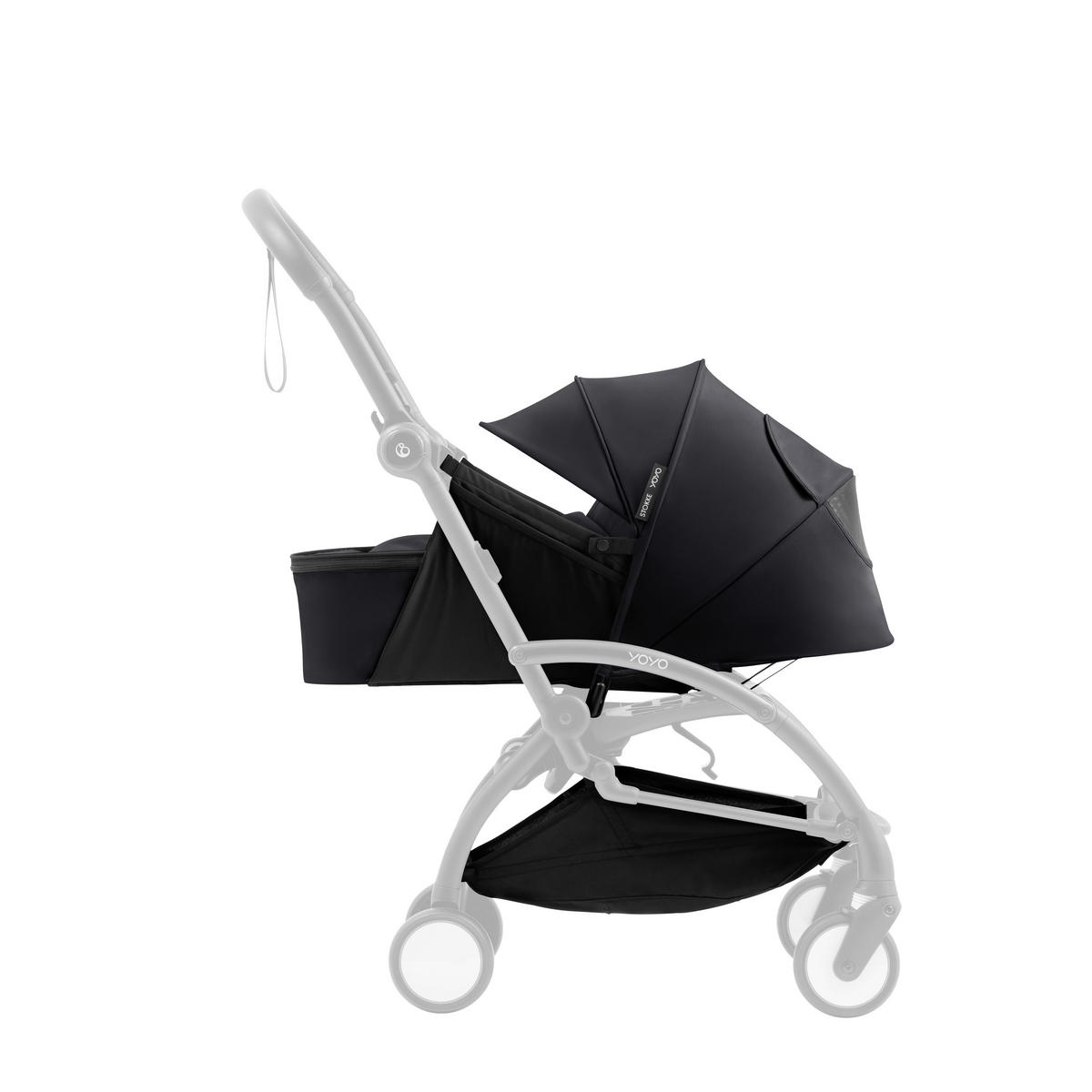 LIEGEWANNE  - Schwarz, Basics, Textil (45,5/44/77cm) - Stokke