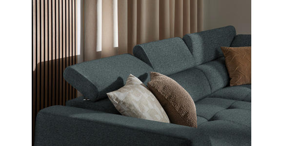 ECKSOFA in Struktur Dunkelgrau 284/205 cm - Dunkelgrau/Schwarz, Design, Kunststoff/Textil (284/205cm) - Xora